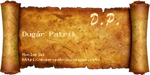 Dugár Patrik névjegykártya